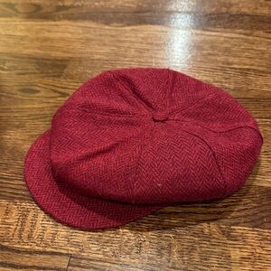 Mucros Weavers Tweed Flat Cap Red
